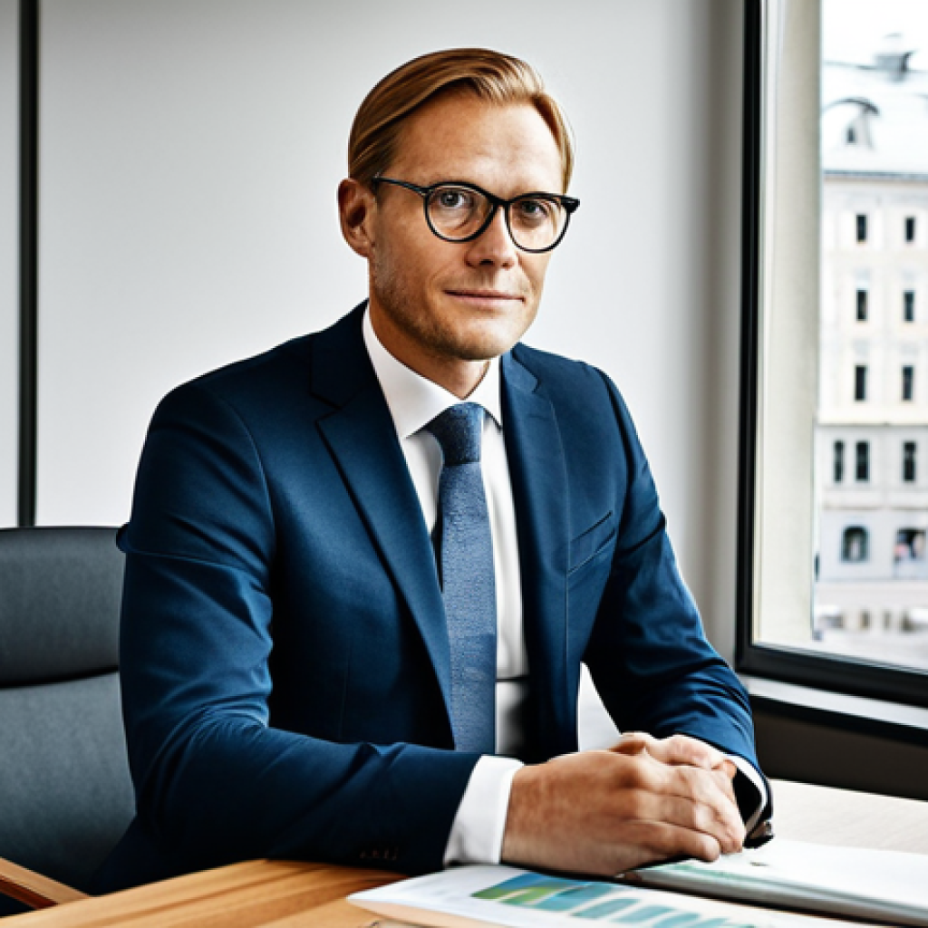 **

"A well-dressed investor in a modern Stockholm office, reviewing charts on sustainable investments and green bonds, showcasing a diversified portfolio. Professional attire, safe for work, appropriate content, fully clothed, professional, modest, family-friendly, perfect anatomy, natural proportions, high quality."

**