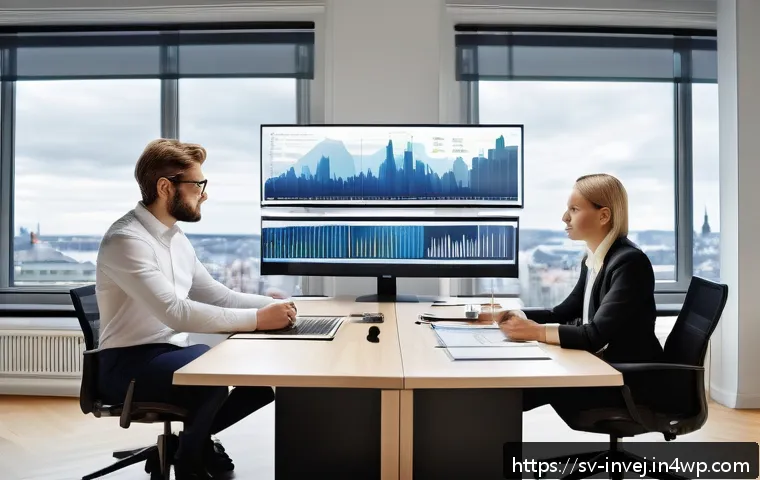 대체투자 포트폴리오에서의 정책 변화 반영 - A professional Nordic office scene featuring a diverse group of investors analyzing complex financia...